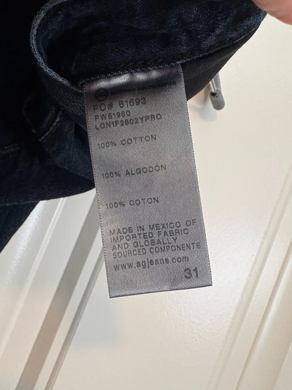 AG Hattie High Rise Barrel Leg Jeans dark wash size 31
